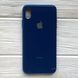 Чехол TPU+Glass для Iphone XS Max Синий / Blue 33864 1
