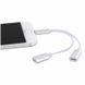 Адаптер Lightning to 2 Lightning (Audio + Charge) White 37515 1