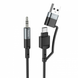 Кабель Hoco UPA23 2в1 AUX to Type-C+USB 1m. Metal Gray 81379 1