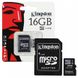 Карта памяти Kingston MicroSD 16GB Class HC-I 10 Black 40134