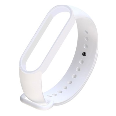 Ремешок Silicone для Xiaomi Mi Band 8 White 81354