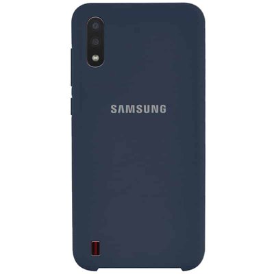 Чохол Silicone Case для Samsung Galaxy A01 Синій / Midnight Blue 39909