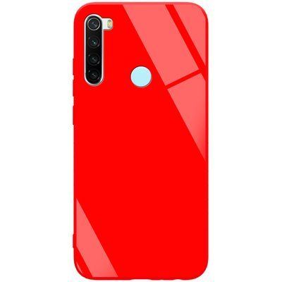 Чохол TPU+Glass GLOSSY для Xiaomi Redmi Note 8 Червоний / Red 45784