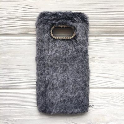 Чехол с меха Пушистик для Samsung G950 Galaxy S8 Grey 33037