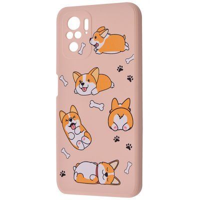 Чехол WAVE Fancy для Xiaomi Redmi Note 10 / Note 10s / Poco M5s Funny corgi / Pink sand 54357