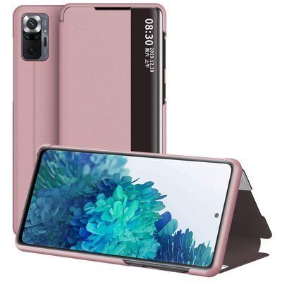 Чехол-книжка Smart View для Xiaomi Redmi Note 10 Pro Розовый 54515