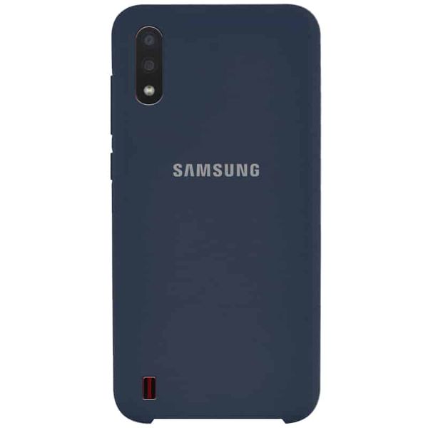 Чехол Silicone Case для Samsung Galaxy A01 Синий / Midnight Blue 39909