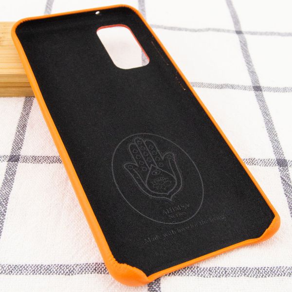 Захисний чохол Leather Case для Samsung Galaxy S20 Помаранчевий 48079