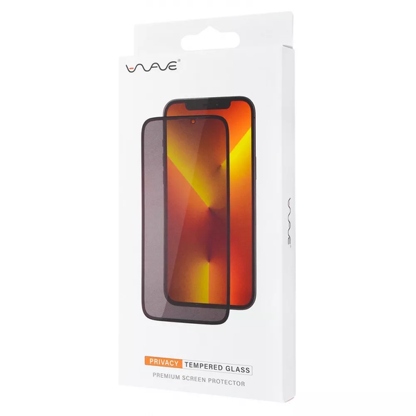 Защитное стекло Антишпион 9H WAVE Privacy для Iphone 15 Pro Black 83890