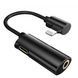 Адаптер 4 in 1 Lightning to 2 Lightning (Audio + Charge) to 3.5 Black 37517