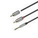 Кабель Aux Hoco UPA10 Lotus Double RCA 3.5 мм 1.5м Grey 42871 2