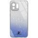 Чохол TPU+Glass з блискітками Swarovski для Xiaomi Mi 11 Lite / 11 Lite 5G NE Синій 59721