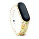 Ремешок с рисунком для Xiaomi Mi Band 3/4 Совы / Бежевый 43683