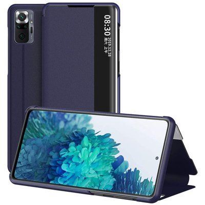 Чехол-книжка Smart View для Xiaomi Redmi Note 10 Pro Синий 54516