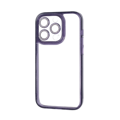 Чохол PHIBR Bling для Iphone 15 Pro Прозорий / Deep Purple 82128
