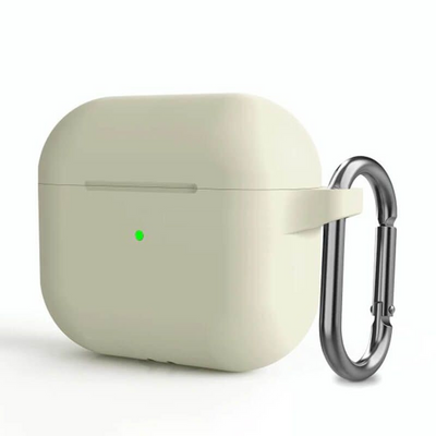 Чохол Silicone Slim з карабіном для Apple Airpods 3 Antigue White 82299