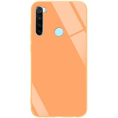 Чохол TPU+Glass GLOSSY для Xiaomi Redmi Note 8 Персиковий / Peach 45785