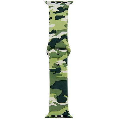 Ремешок Silicone для Apple Watch 42/44/45/49 mm Зеленый / Камуфляж 50624