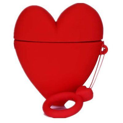 Чохол Lucky Heart з кільцем для Apple Airpods 1/2 Червоний 50574
