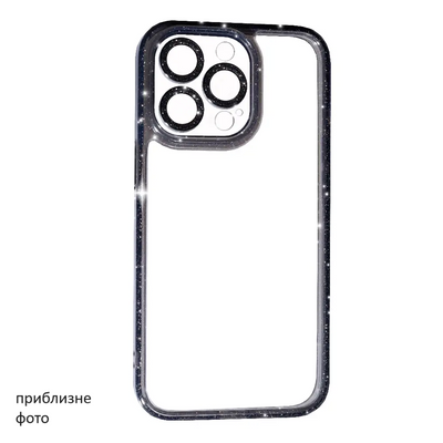 Чохол PHIBR Bling для Iphone 12 Прозорий / Black 82750