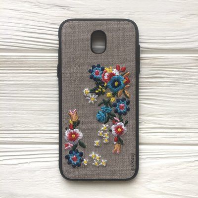 Чехол с цветами для Samsung J530 Galaxy J5 2017 Вышиванка 32749