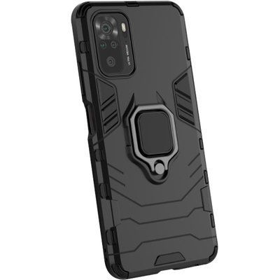 Противоударный чехол Transforme Ring для Xiaomi Redmi Note 10 / Note 10s / Poco M5s Черный / Soul Black 55481
