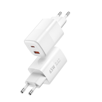Мережевий зарядний пристрій WIWU Wi-U012 Nano GaN PD+QC Type-C+USB 65W White 88213