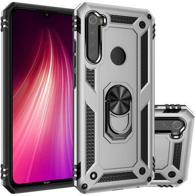 Протиударний чохол Serg Magnet Ring для Xiaomi Redmi Note 8 Срібний 38791