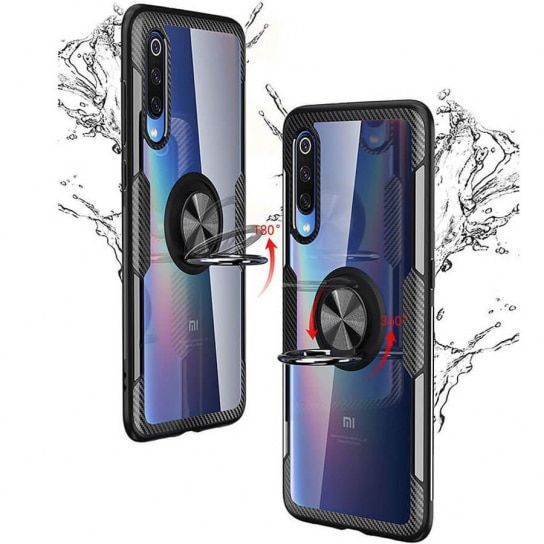 Чехол Din Crystal Magnet Ring для Xiaomi Mi 9 SE Черный 37887