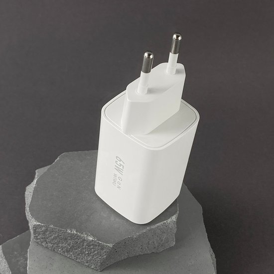 Мережевий зарядний пристрій WIWU Wi-U012 Nano GaN PD+QC Type-C+USB 65W White 88213