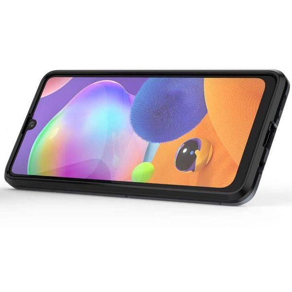 Противоударный чехол Transforme Ring для Samsung Galaxy A31 Серый / Metal slate 43331