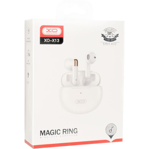 Наушники беспроводные XO X13 TWS Magic Ring White 66850