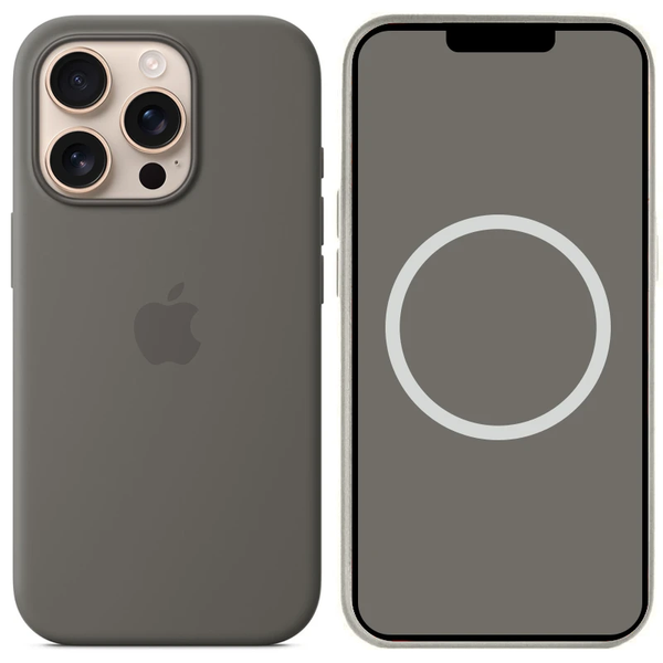 Чохол Silicone case Magsafe для Iphone 16 Pro Stone Gray