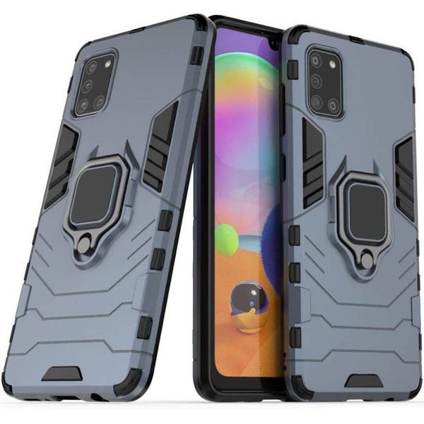 Противоударный чехол Transforme Ring для Samsung Galaxy A31 Серый / Metal slate 43331