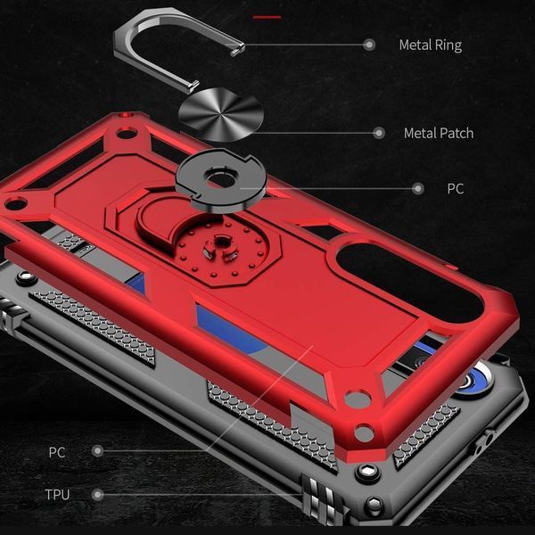Противоударный чехол Serg Magnet Ring для Xiaomi Mi 9 SE Красный 36841