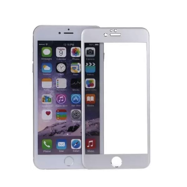 Защитное стекло 3D с алюминиевой рамкой для Iphone 6 Plus / 6s Plus Silver 36035