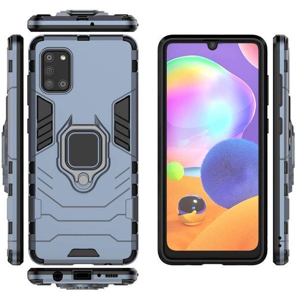 Противоударный чехол Transforme Ring для Samsung Galaxy A31 Серый / Metal slate 43331