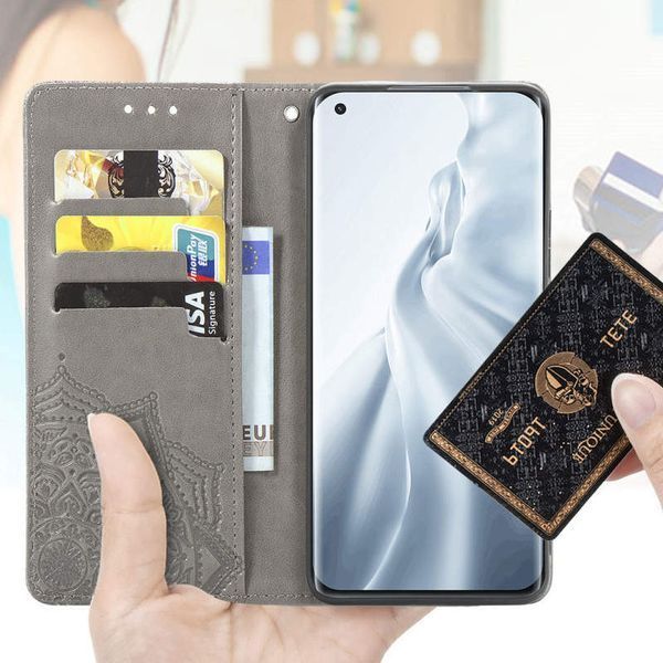 Чохол-книжка Art Case для Xiaomi Mi 11 Lite / 11 Lite 5G NE Сірий 59044
