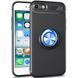 Чохол Din Color Magnet Ring для Iphone 7 / 8 / SE 2020 Чорний / Синій 52886