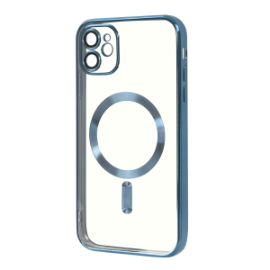 Чехол Xrome MagSafe для Iphone 11 Прозрачный / Sierra Blue 68608
