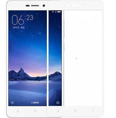 Защитное стекло Full Cover для Xiaomi Redmi 3s / Pro White 37168