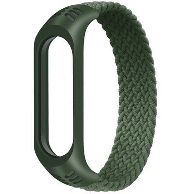 Ремешок Braided Solo Loop для Xiaomi Mi Band 3/4/5/6 S Green 60179