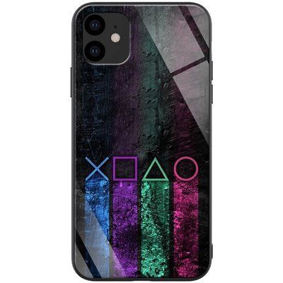Чохол TPU+Glass ForFun для Iphone 11 Різнокольоровий PS / Малиновий 38701