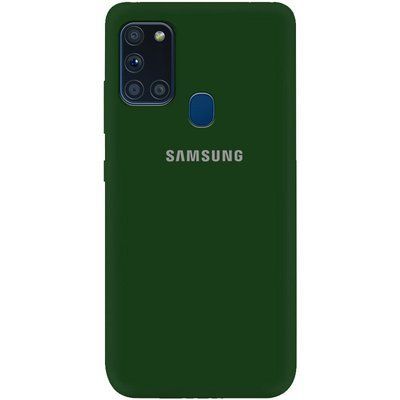 Чехол Silicone Cover A для Samsung Galaxy A21s Зеленый / Dark green 61276