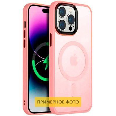 Чохол Metal Buttons MagSafe Colorful для Iphone 16 Рожевий