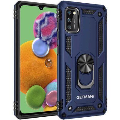 Протиударний чохол GetSerg Magnet Ring для Samsung Galaxy A41 Темно-синій 42265