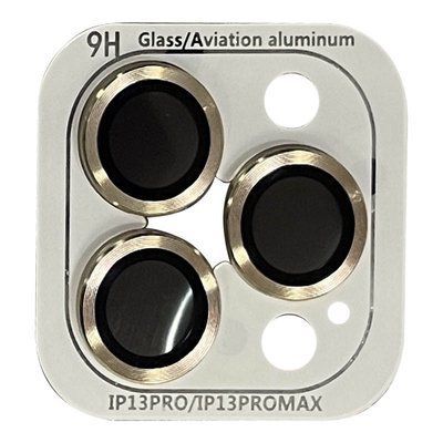 Захисне скло Metal Classic на камеру для iPhone 13 Pro / 13 Pro Max Золотий / Gold 60858