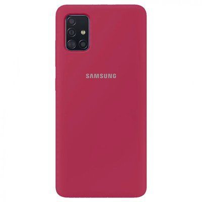 Чохол Silicone Cover для Samsung Galaxy A51 Червоний / Rose Red 44280