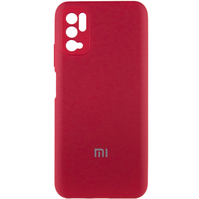 Чохол Silicone Cover Camera для Xiaomi Redmi Note 10 5G / Poco M3 Pro Червоний / Rose Red 66901