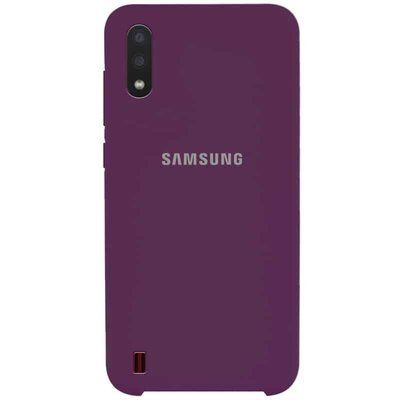 Чохол Silicone Case для Samsung Galaxy A01 Фіолетовий / Grape 39911